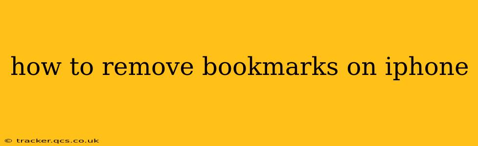 how to remove bookmarks on iphone