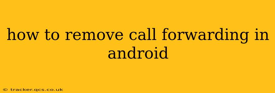 how to remove call forwarding in android