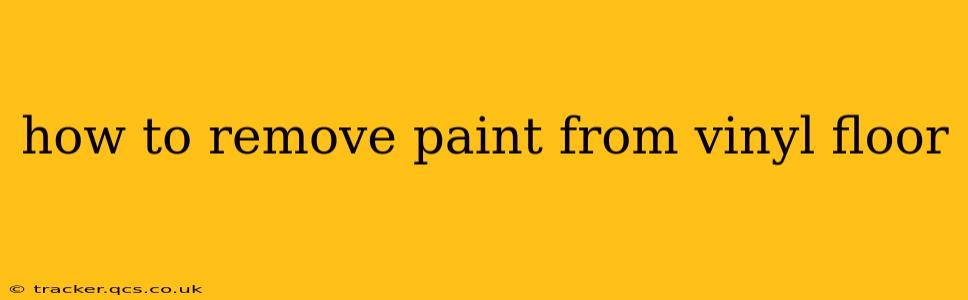 how to remove paint from vinyl floor