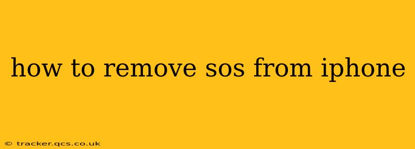 how to remove sos from iphone
