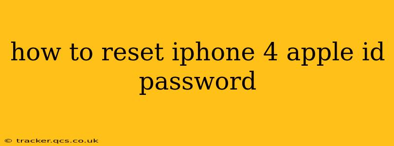 how to reset iphone 4 apple id password