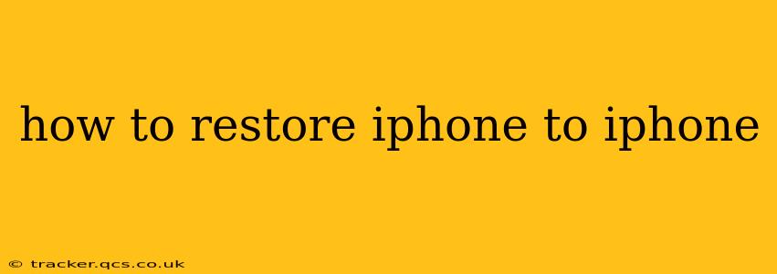 how to restore iphone to iphone