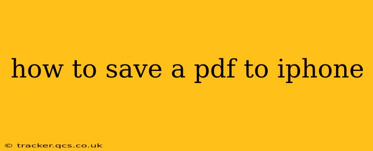 how to save a pdf to iphone