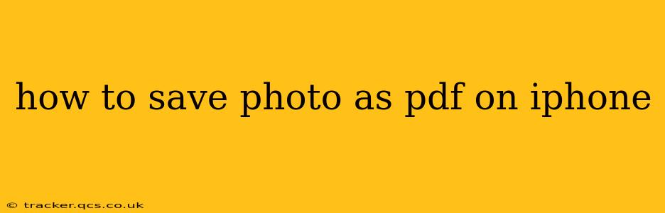 how to save photo as pdf on iphone