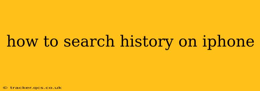 how to search history on iphone