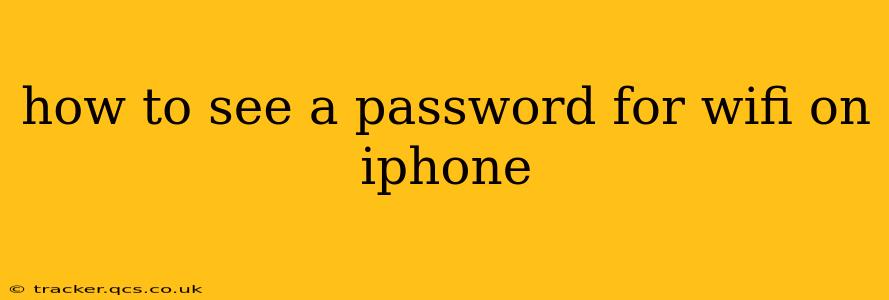 how to see a password for wifi on iphone