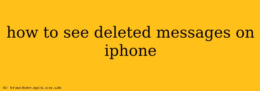 how to see deleted messages on iphone