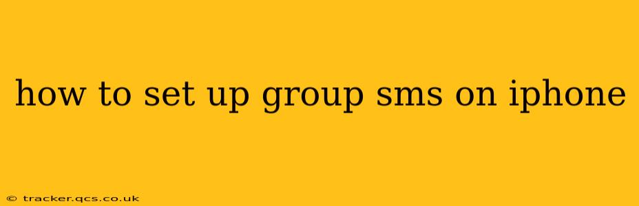 how to set up group sms on iphone