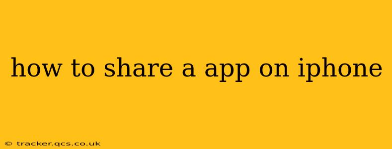 how to share a app on iphone