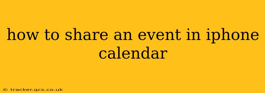 how to share an event in iphone calendar