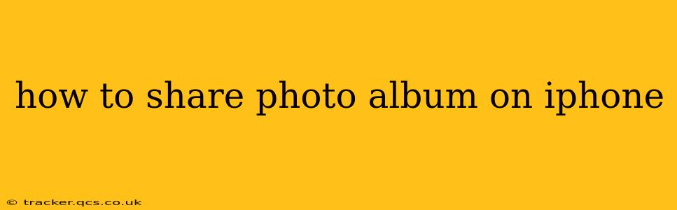how to share photo album on iphone