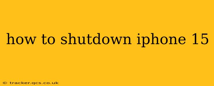 how to shutdown iphone 15