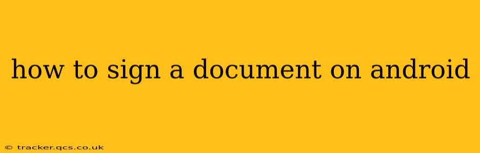how to sign a document on android
