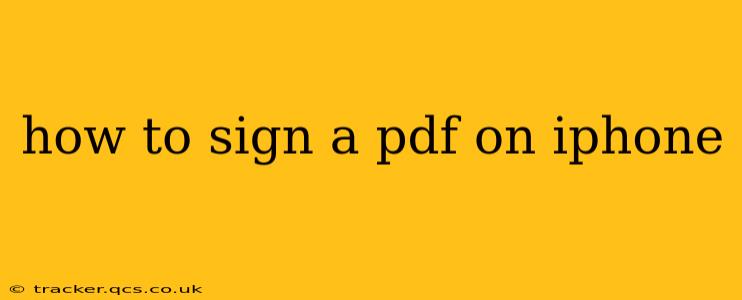 how to sign a pdf on iphone
