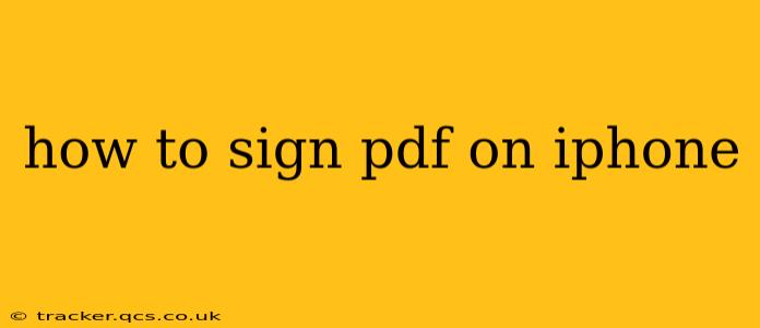 how to sign pdf on iphone