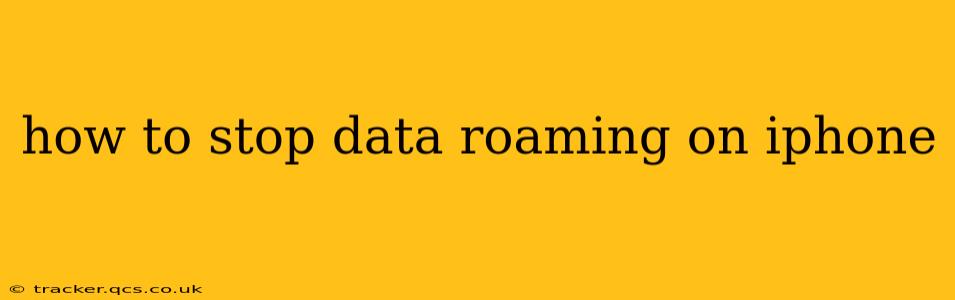 how to stop data roaming on iphone