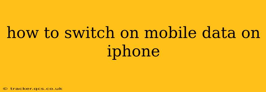 how to switch on mobile data on iphone