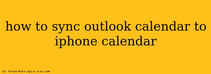 how to sync outlook calendar to iphone calendar