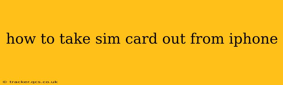 how to take sim card out from iphone