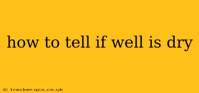 how to tell if well is dry