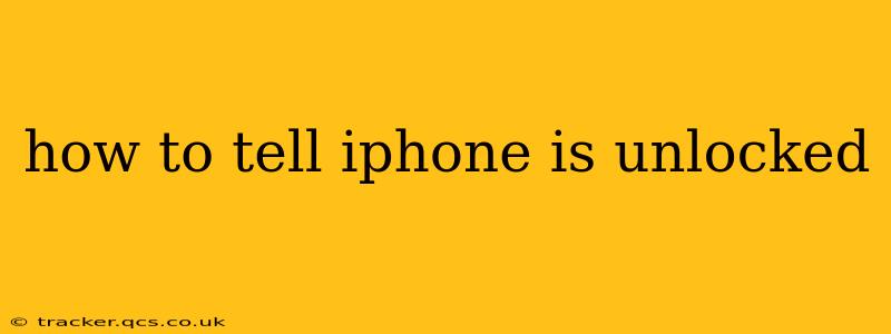 how to tell iphone is unlocked