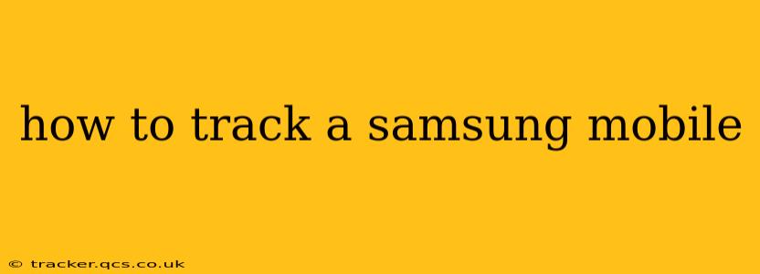 how to track a samsung mobile