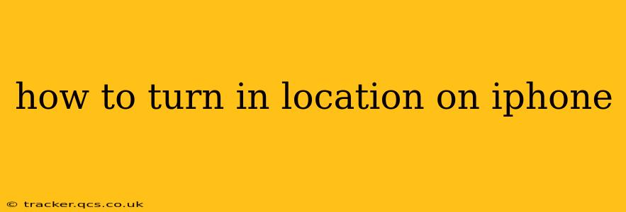 how to turn in location on iphone