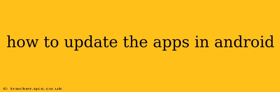 how to update the apps in android