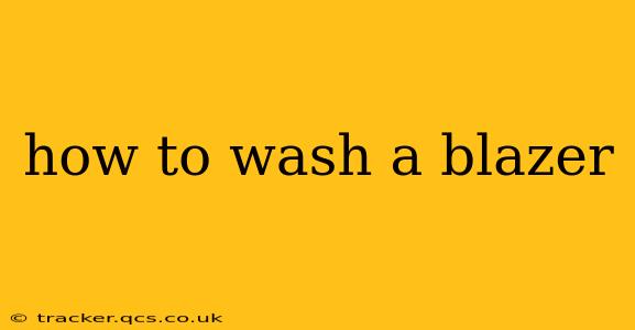 how to wash a blazer