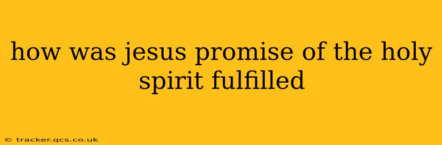 how was jesus promise of the holy spirit fulfilled