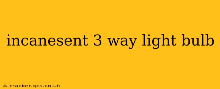 incanesent 3 way light bulb