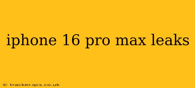 iphone 16 pro max leaks