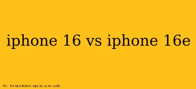 iphone 16 vs iphone 16e