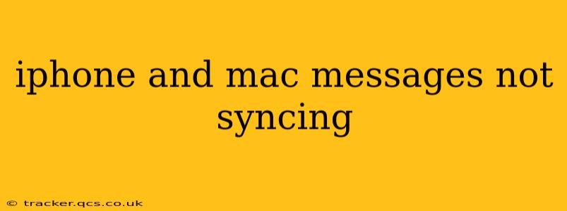 iphone and mac messages not syncing