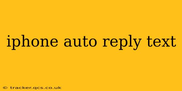 iphone auto reply text