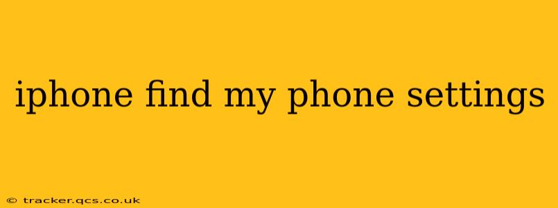 iphone find my phone settings
