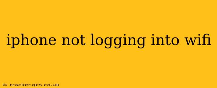 iphone not logging into wifi