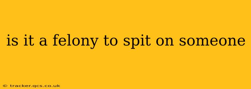 is it a felony to spit on someone
