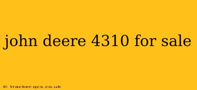 john deere 4310 for sale
