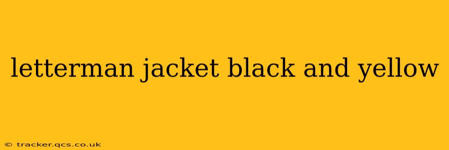 letterman jacket black and yellow