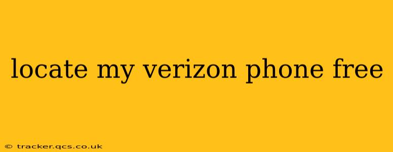 locate my verizon phone free