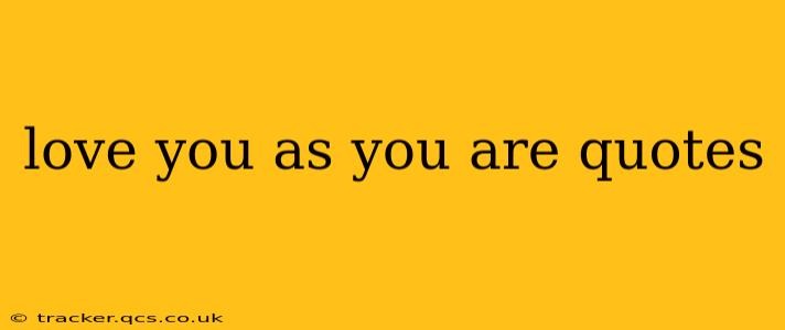 love you as you are quotes