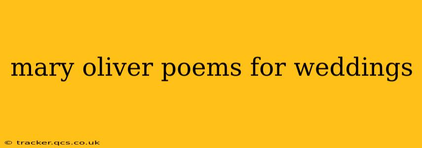 mary oliver poems for weddings