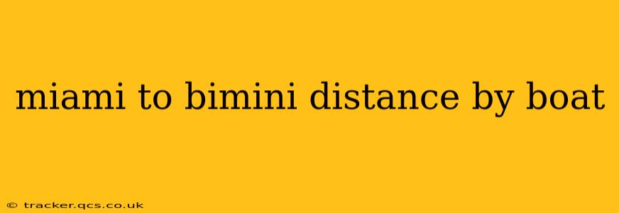 miami to bimini distance by boat