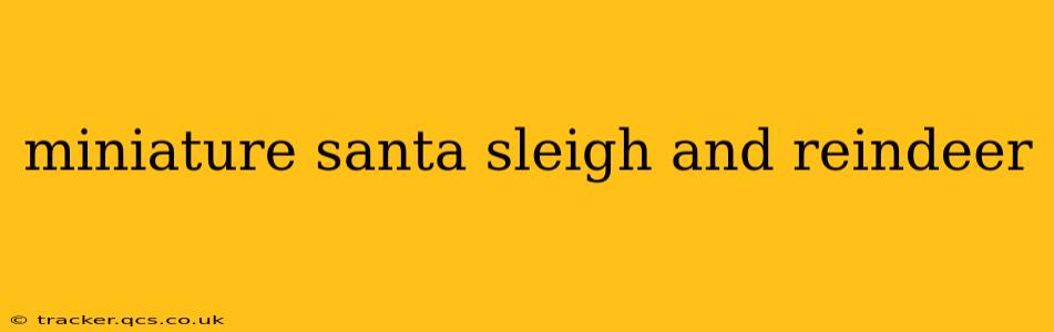 miniature santa sleigh and reindeer
