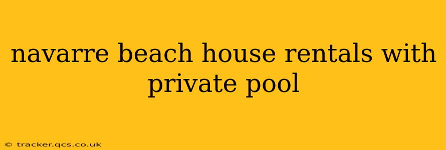 navarre beach house rentals with private pool