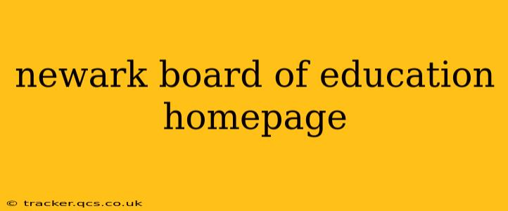 newark board of education homepage