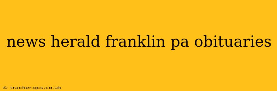 news herald franklin pa obituaries
