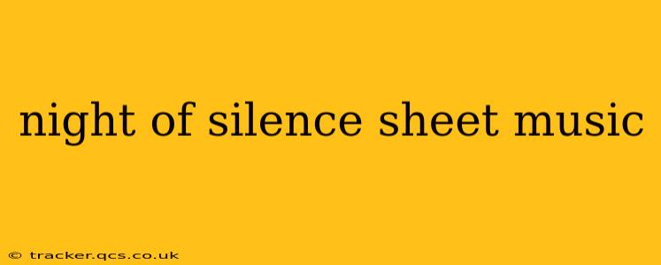 night of silence sheet music