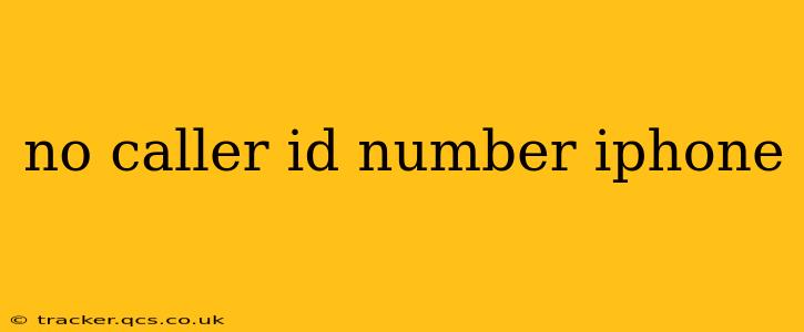 no caller id number iphone